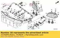 33760MCA601, Honda, comp. abitazione, l. tronco t honda gl goldwing a bagger f6 b  gold wing gl1800a gl1800 1800 , Nuovo