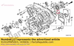 lager, radiale kogel, 6010 (ntn) van Honda, met onderdeel nummer 91002MN5003, bestel je hier online: