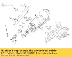 Here you can order the silencer supp. Plate from Piaggio Group, with part number AP8154048: