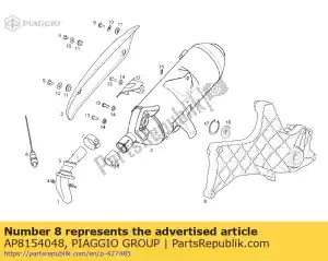 Piaggio Group AP8154048 silencer supp. plate - Bottom side