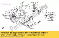 64311KTF640ZE, Honda, couvercle, entretien * r212r * honda sh i  sh125 sh150 150 125 , Nouveau