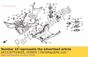 Honda 64311KTF640ZE lid, maintenance *r212r * - Bottom side