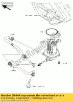 510440707, Kawasaki, conjunto de tubos, combustível kx250ycf kawasaki kx 250 2012, Novo