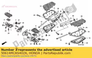 Honda 50614MCAS40ZA beugel, l. hoofdstap * nh - Onderkant