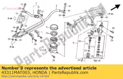 geen beschrijving beschikbaar op dit moment van Honda, met onderdeel nummer 43311MAT003, bestel je hier online: