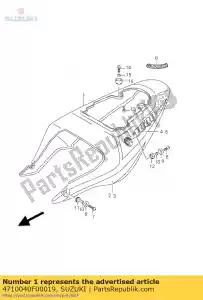 Suzuki 4710040F00019 couvrir assy, ??fram - La partie au fond