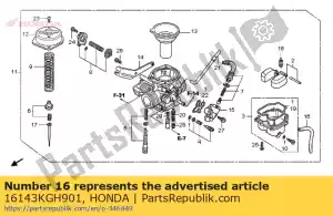 Honda 16143KGH901 tubo, 4.5x450 - Lado inferior