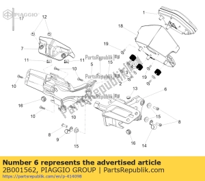 aprilia 2B001562 linker instrumentenpaneel steun - Rechterkant