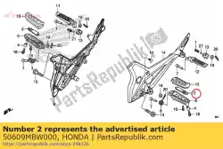 Qui puoi ordinare piastra, impostazione del gradino da Honda , con numero parte 50609MBW000: