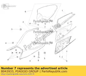 Piaggio Group B043933 almofada - Lado inferior