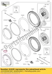 Qui puoi ordinare cerchio, rr, 2. 15x18, f. Argento klx450 da Kawasaki , con numero parte 410250083WF: