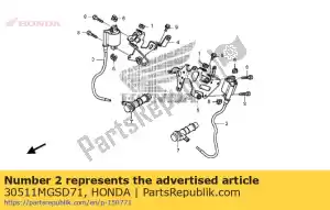 Honda 30511MGSD71 bobina comp., encendido (1) - Lado inferior