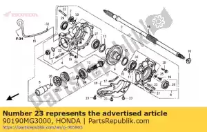 honda 90190MG3000 boulon, bride, 8x12 - La partie au fond