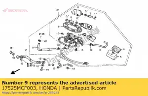 honda 17525MCF003 tuyau a, retour de carburant - La partie au fond