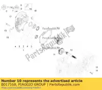 B017168, Piaggio Group, aangedreven katrolas z = 15 piaggio vespa fly gts super liberty lt lx lxv primavera rp8m45410 rp8m66700, rp8m68500, rp8m6692 rp8m66701, rp8m68501, rp8m66920, rp8m66111, rp8m66823,  rp8m79100 rp8m82221, rp8m82413, rp8m82211, rp8m8243, zapma1401, rp8m8245, rp8m82121, rp8m82416, rp8m82, Nieuw