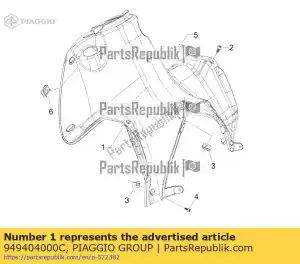 Piaggio Group 949404000C tegen schild - Onderkant