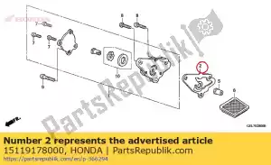 Honda 15119178000 uszczelka, korpus pompy oleju - Dół