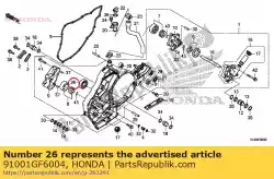 Ici, vous pouvez commander le roulement, bille radiale, 6304 auprès de Honda , avec le numéro de pièce 91001GF6004: