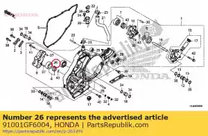 honda 91001GF6004 rolamento, esfera radial, 6304 - Lado inferior