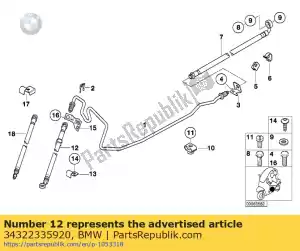 bmw 34322335920 brake line - Left side