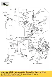 Here you can order the clamp,brake hose ex650a6f from Kawasaki, with part number 921710685: