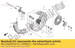 Aqui você pode pedir o rolamento, esfera radial, 6003 em Honda , com o número da peça 961506003410: