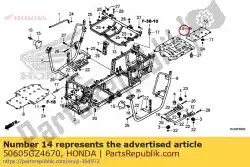 Ici, vous pouvez commander le col, réglage en caoutchouc étape auprès de Honda , avec le numéro de pièce 50605GZ4670: