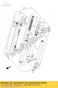 suzuki 5211047H00 asta, pistone - Il fondo