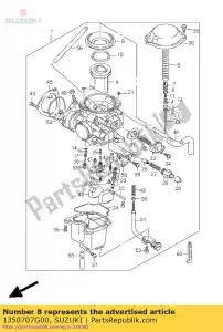 Suzuki 1350707G00 diafragma - Lado inferior