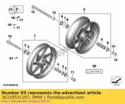 Qui puoi ordinare cuscinetto a sfere scanalato - 25x47 da BMW , con numero parte 36318531207: