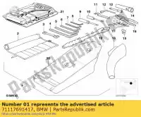 71117691417, BMW, utensile per auto - k1200gt (dal 08/2004) bmw  1200 2001 2002 2003 2004, Nuovo