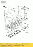 110081281, Kawasaki, head-comp-cylinder kawasaki zzr  d zz r1100 1100 , New