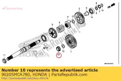 Here you can order the nut, special, 22mm from Honda, with part number 90205MCA780: