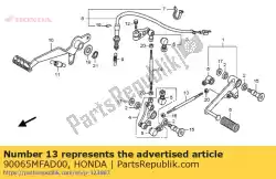 Aquí puede pedir atornillar, tirante de Honda , con el número de pieza 90065MFAD00: