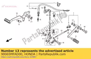 Honda 90065MFAD00 atornillar, tirante - Lado inferior