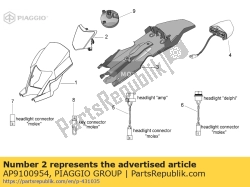 Aprilia AP9100954, Przejrzysta ochrona, OEM: Aprilia AP9100954