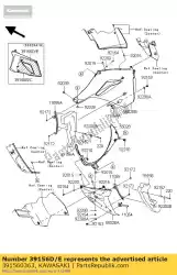 Aquí puede pedir almohadilla, capó lwr, rh zg1400a8f de Kawasaki , con el número de pieza 391560363:
