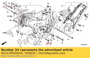 honda 90161MGH640 parafuso, flange, 12x85 - Lado inferior