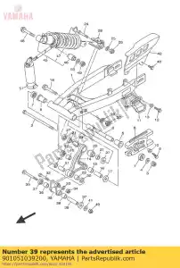 yamaha 901051039200 bout, sluitring (59v) - Onderkant