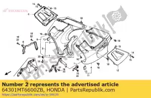 Honda 64301MT6600ZB cowl s*nh1/type2* - Bottom side