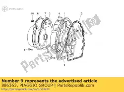 Here you can order the gasket ring from Piaggio Group, with part number 886363:
