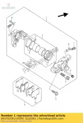 Here you can order the caliper assy,re from Suzuki, with part number 6910029G10999: