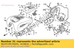 geen beschrijving beschikbaar op dit moment van Honda, met onderdeel nummer 90201MCH000, bestel je hier online: