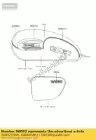 560521068, Kawasaki, segno, coperchio laterale, w650 ej650-a1 kawasaki w 650 1999 2001 2002 2003 2004 2005 2006, Nuovo