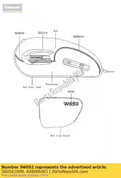 Here you can order the mark,side cover,w650 ej650-a1 from Kawasaki, with part number 560521068: