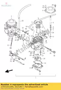 suzuki 1355101D00 valve,throttle - Bottom side