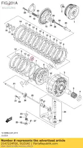 Suzuki 2147224F00 rondelle, embrayage p - La partie au fond