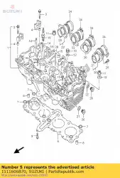 Here you can order the guide,valve exh from Suzuki, with part number 1111606B70: