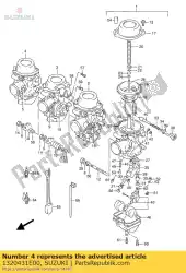 Qui puoi ordinare carburatore, rh. Da Suzuki , con numero parte 1320431E00: