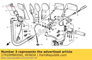 Honda 17920MBH000 cabo comp. b, acelerador - Lado inferior